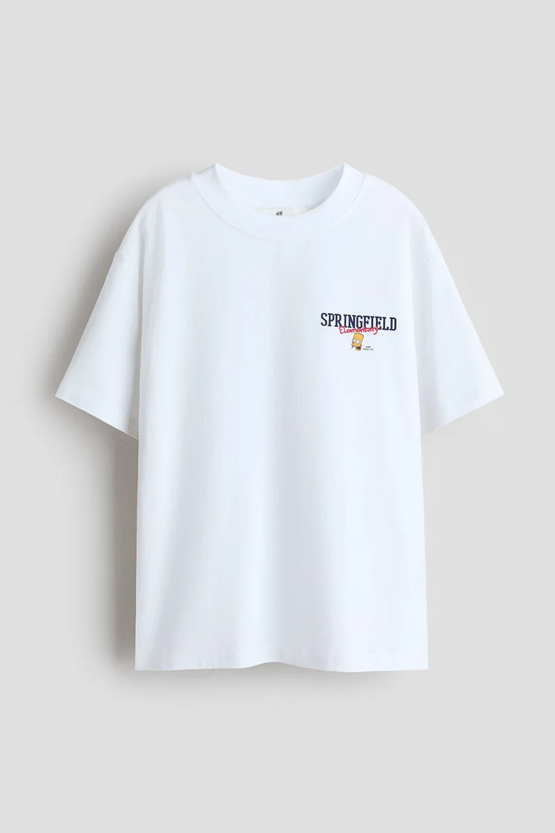 اتش اند ام تي-شيرت بتصميم مطبوع